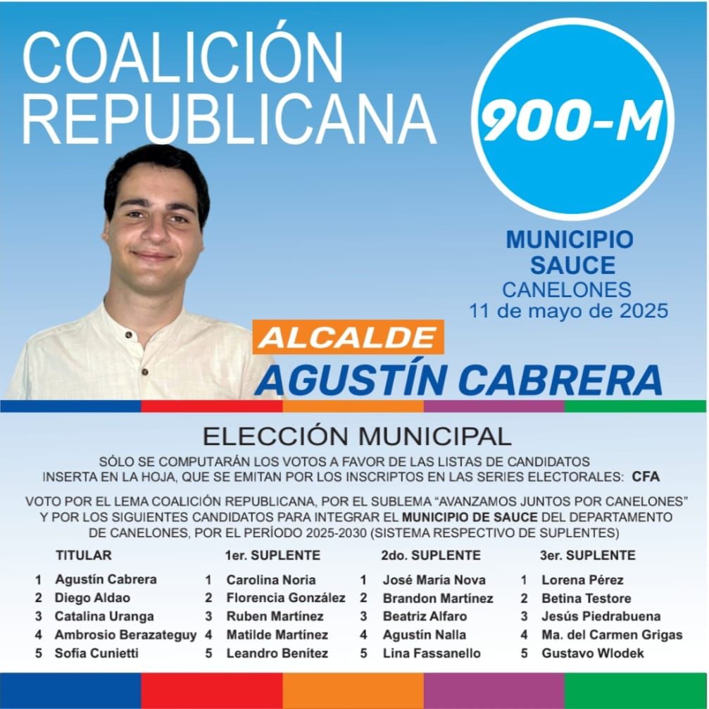 Lista Agustin Cabrera Sauce
